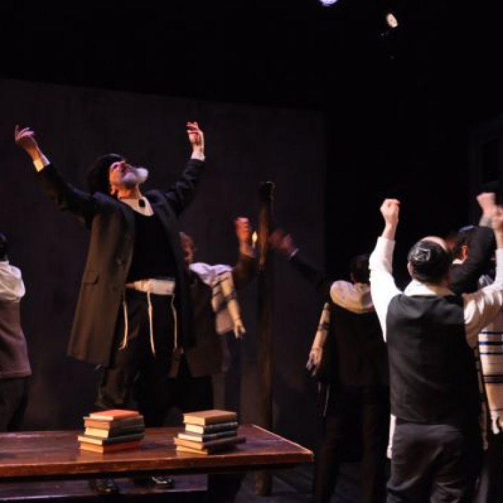 As Reb Sender with the company in The Dybbuk