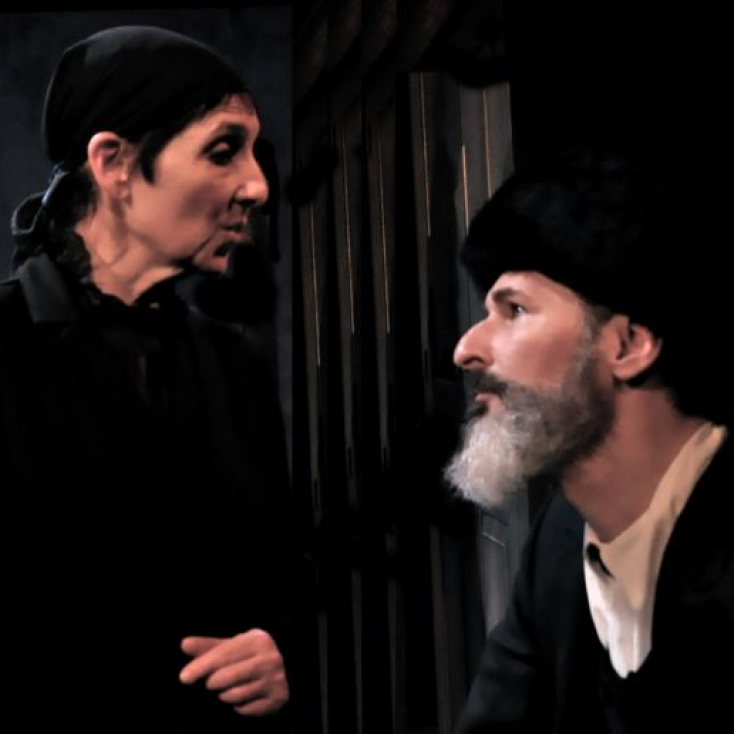 As Reb Sender with Loni Ackerman in The Dybbuk