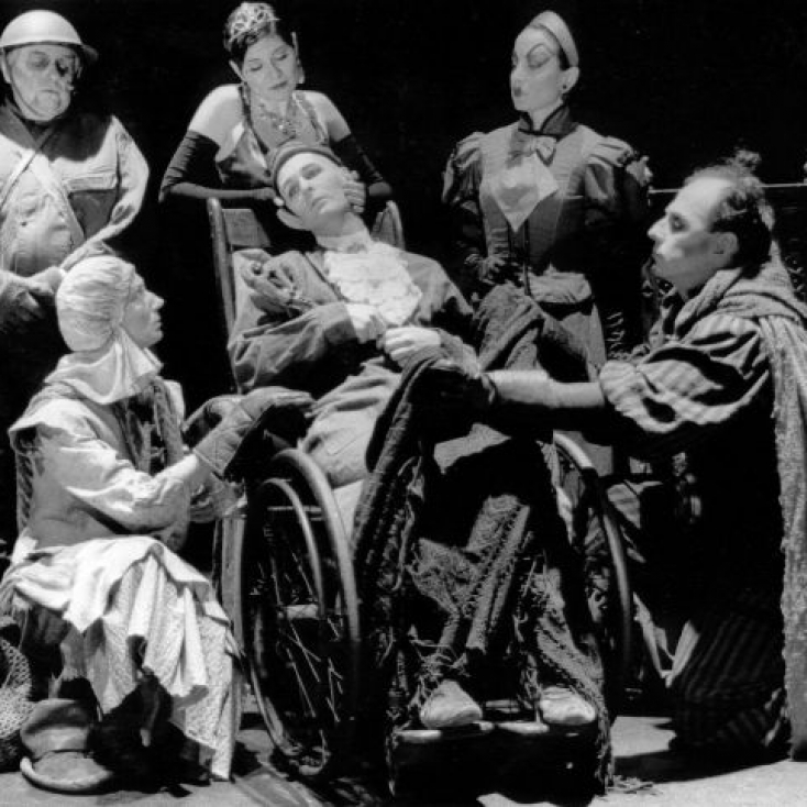 As King Berenger I with the company in Exit the King